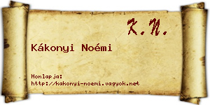 Kákonyi Noémi névjegykártya